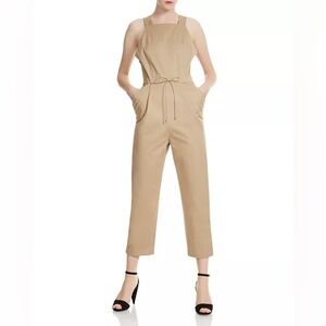 MAJE
Peplin Cotton-twill Jumpsuit / Overall